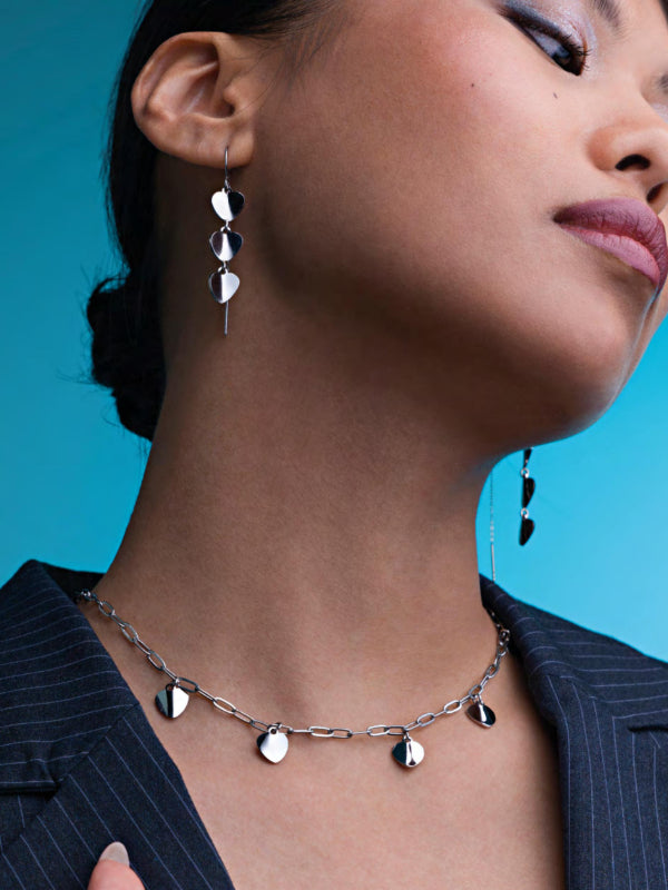 Collana Donna 4US Cesare Paciotti Acciaio Cuori 4UCL8149W